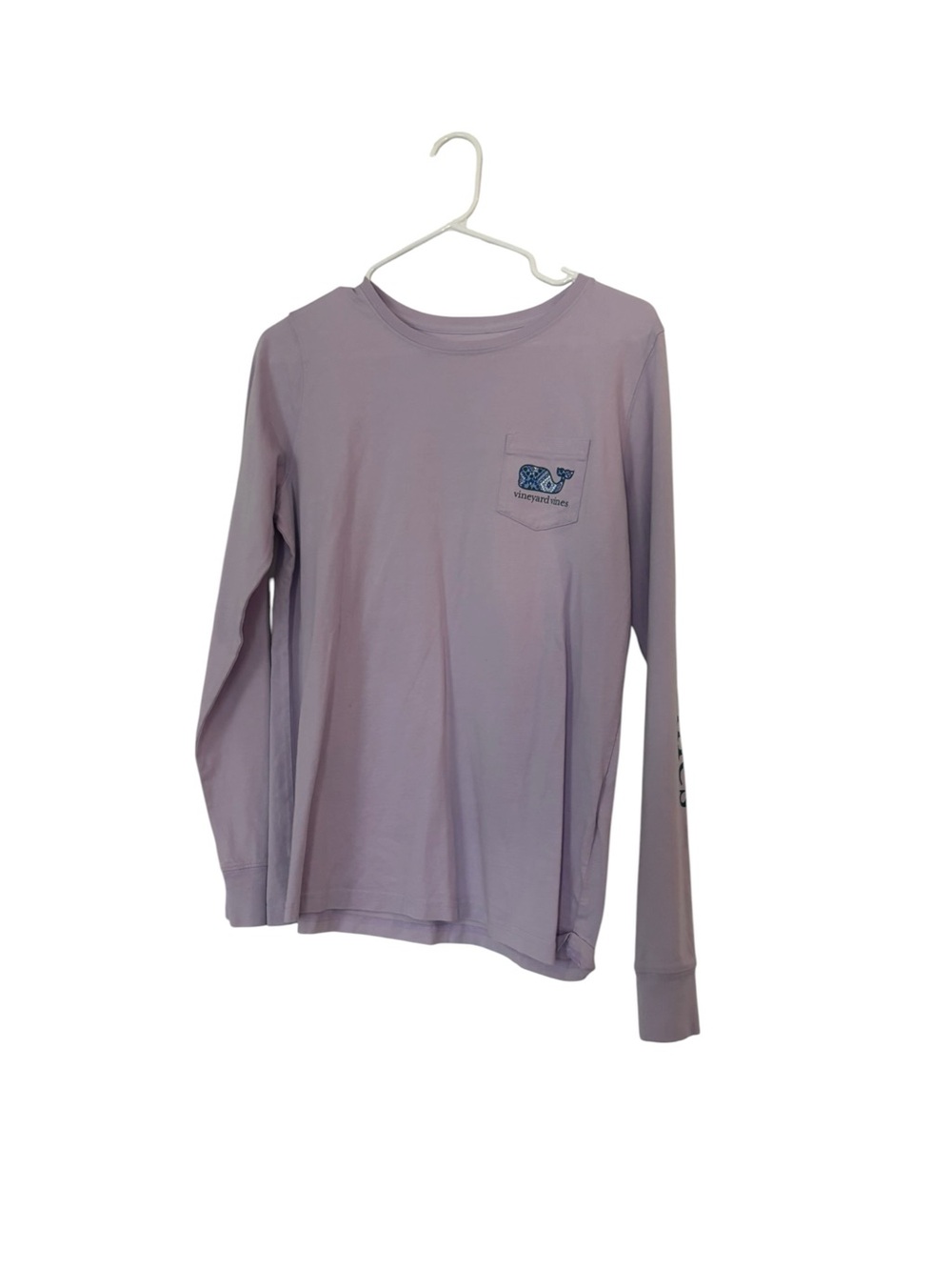 Vineyard Vines Lavender Long Sleeve Pocket Tee